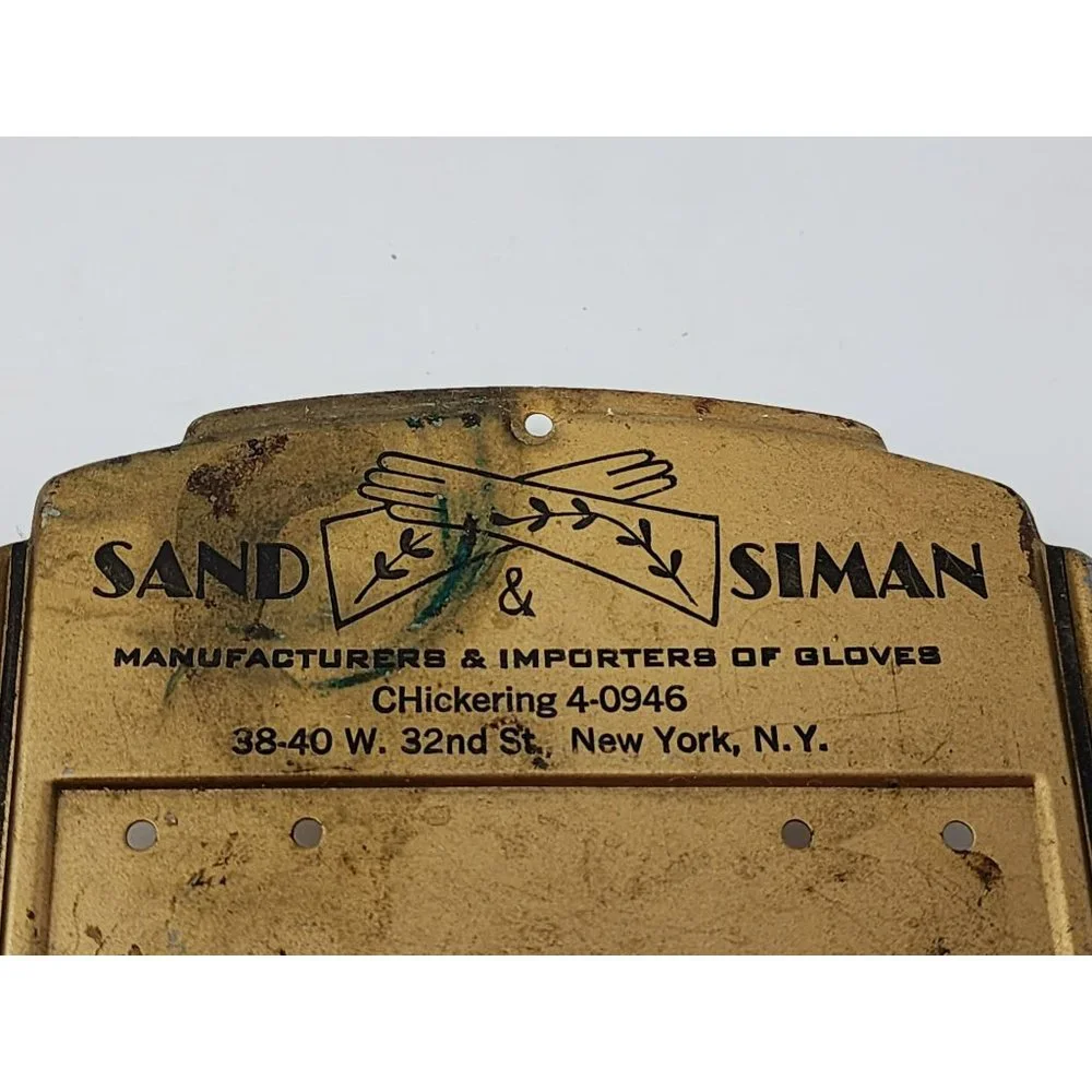 Vintage Metal Sand Siman‎ Manufacturers & Importers Of Gloves Advertisement